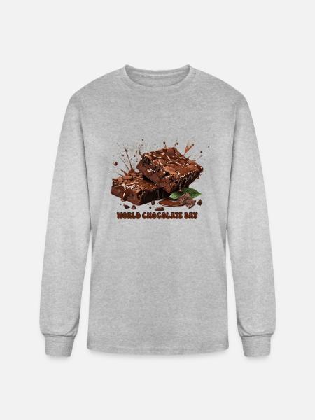 World Chocolate Day - Men's Long Sleeve T-Shirt - heather gray