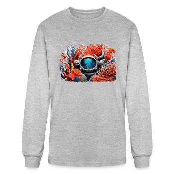 Depth of ocean - Men's Long Sleeve T-Shirt - heather gray - Front