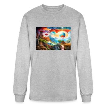 A Realm Beyond Realms - Men's Long Sleeve T-Shirt - heather gray - Front