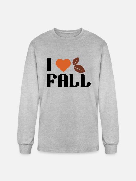 I love fall - Men's Long Sleeve T-Shirt - heather gray