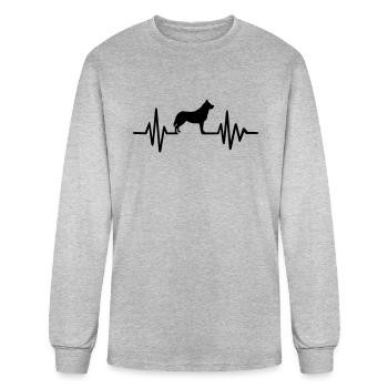 Husky - Men's Long Sleeve T-Shirt - heather gray - Front