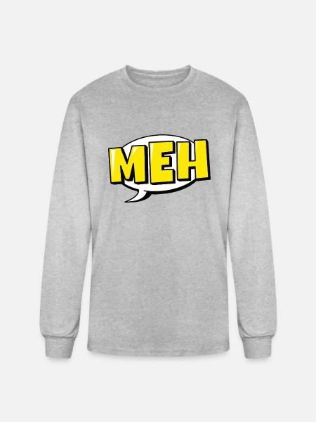 Meh - Men's Long Sleeve T-Shirt - heather gray