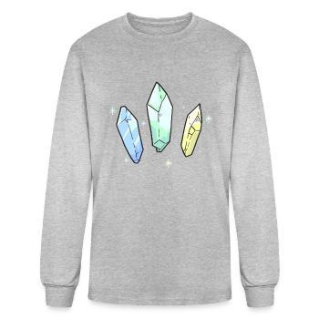 Gemstone Chakra - Men's Long Sleeve T-Shirt - heather gray - Front