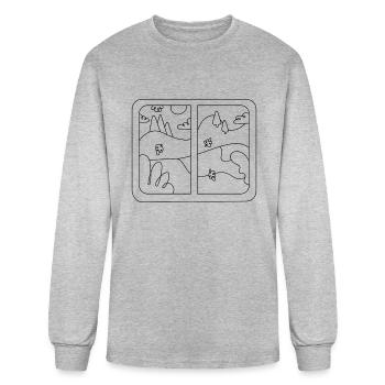 Minimal Artsy Landscape - Men's Long Sleeve T-Shirt - heather gray - Front
