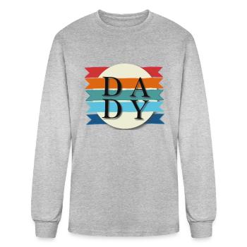 Daddy Design - Men's Long Sleeve T-Shirt - heather gray - Front