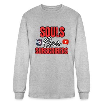Souls over subs - Men's Long Sleeve T-Shirt - heather gray - Front
