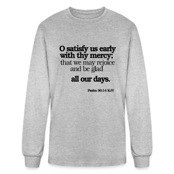 Bible verse for prayer - Men's Long Sleeve T-Shirt - heather gray - Front