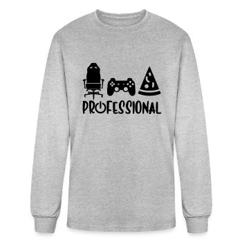 Professional Gamer - Men's Long Sleeve T-Shirt - heather gray - Front