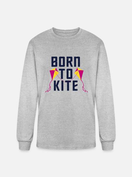 Born To Kite - Men's Long Sleeve T-Shirt - heather gray