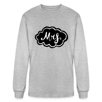 Mr and Mrs - Men's Long Sleeve T-Shirt - heather gray - Front