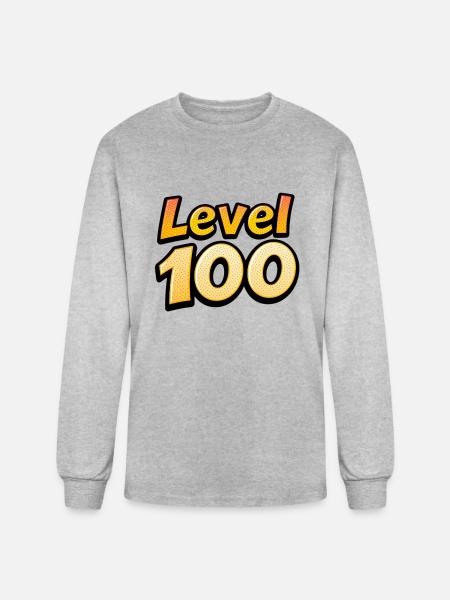 Level 100 - Men's Long Sleeve T-Shirt - heather gray