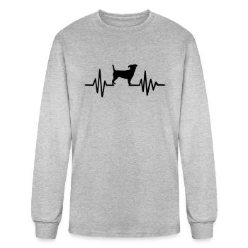 Jack russell - Men's Long Sleeve T-Shirt - heather gray - Front