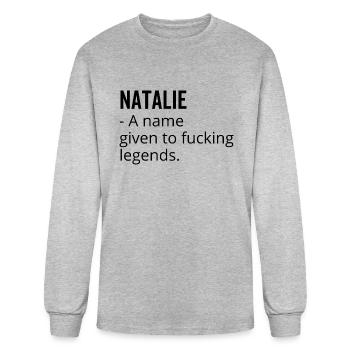 Natalie un nom donné à Fucking Legends - T-shirt à manches longues Homme - gris chiné - Devant