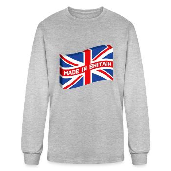 Made In Britain Flag - Men's Long Sleeve T-Shirt - heather gray - Front