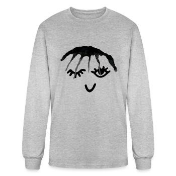 A Wink and a Smile girl - Men's Long Sleeve T-Shirt - heather gray - Front