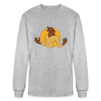Werewolf - Men's Long Sleeve T-Shirt - heather gray - Front