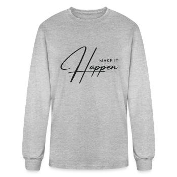 make it happen - Men's Long Sleeve T-Shirt - heather gray - Front