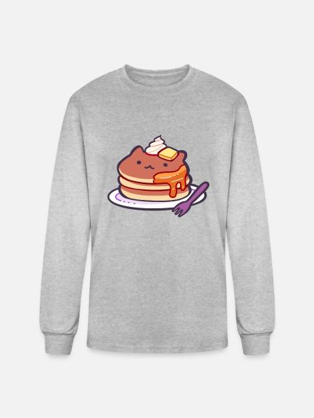 Cat Pancakes - Men's Long Sleeve T-Shirt - heather gray