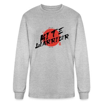 Oriental Brush Kite Warrior - Men's Long Sleeve T-Shirt - heather gray - Front