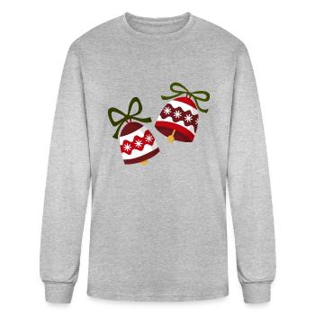 Christmas Bells - Men's Long Sleeve T-Shirt - heather gray - Front