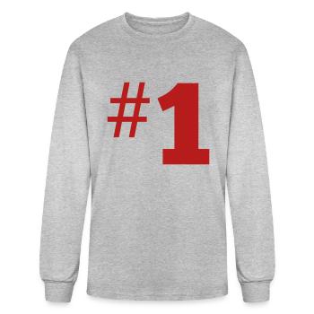 He was number one Smitty Wernjagerman Jensen - Men's Long Sleeve T-Shirt - heather gray - Front
