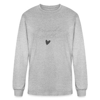 make with - Men's Long Sleeve T-Shirt - heather gray - Front