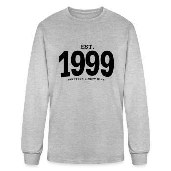 est. 1999 Nineteen Ninety Nine - Men's Long Sleeve T-Shirt - heather gray - Front