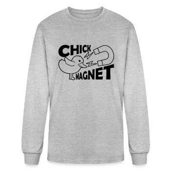 Heartbreaker Chick Magnet Casanova - Men's Long Sleeve T-Shirt - heather gray - Front