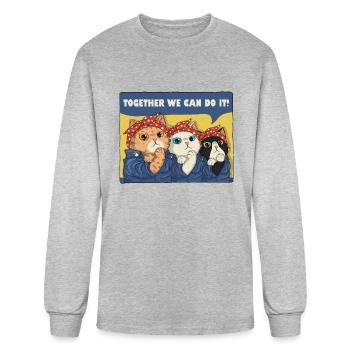 Together We Can Do It - Men's Long Sleeve T-Shirt - heather gray - Front