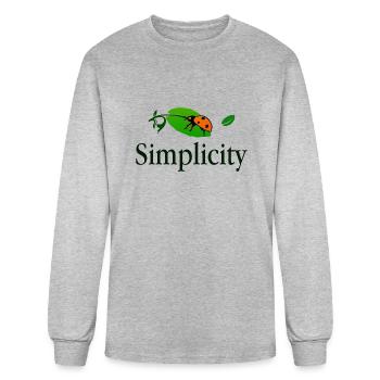 Simplicity - Men's Long Sleeve T-Shirt - heather gray - Front