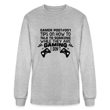 Gaming - Men's Long Sleeve T-Shirt - heather gray - Front