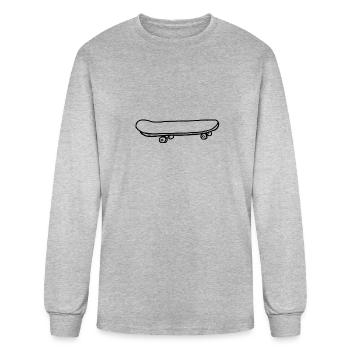 Skateboard - Men's Long Sleeve T-Shirt - heather gray - Front