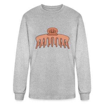 Hair Claws Clip - Men's Long Sleeve T-Shirt - heather gray - Front