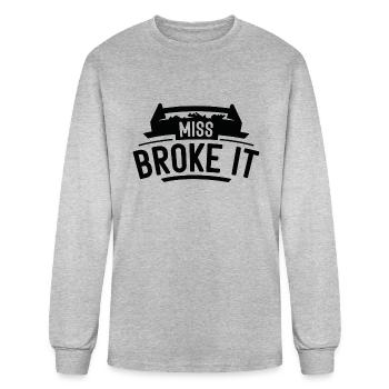 Miss Broke It - Men's Long Sleeve T-Shirt - heather gray - Front