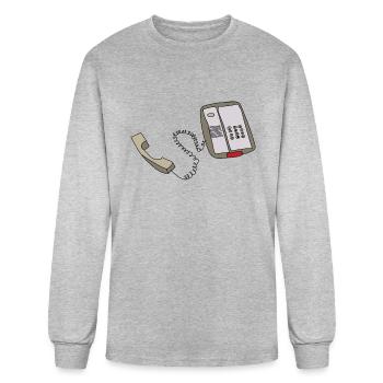 Vintage Phone By Courtney Graben - Men's Long Sleeve T-Shirt - heather gray - Front