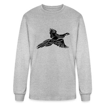 Pheasant - Men's Long Sleeve T-Shirt - heather gray - Front