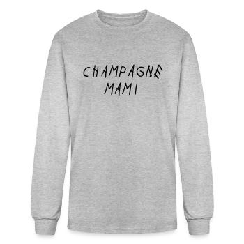 Champagne mami - Men's Long Sleeve T-Shirt - heather gray - Front