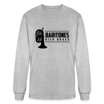 Baritones Kick Brass - Men's Long Sleeve T-Shirt - heather gray - Front