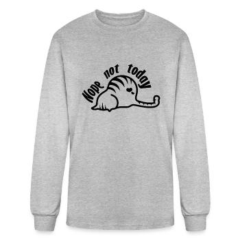 Nope Not Today - Men's Long Sleeve T-Shirt - heather gray - Front