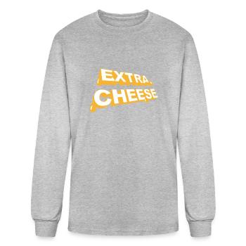 Extra Cheese Cheeseburger - Men's Long Sleeve T-Shirt - heather gray - Front