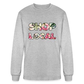 Shop Local roses - Men's Long Sleeve T-Shirt - heather gray - Front