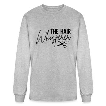 The Hair Whisperer - Men's Long Sleeve T-Shirt - heather gray - Front