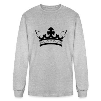 Couronne 01 - T-shirt à manches longues Homme - gris chiné - Devant