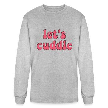 Let s Cuddle - Men's Long Sleeve T-Shirt - heather gray - Front