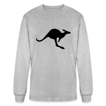 Kangaroo - Men's Long Sleeve T-Shirt - heather gray - Front