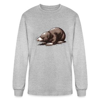 Mole - Men's Long Sleeve T-Shirt - heather gray - Front