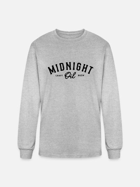 midnight oil - Men's Long Sleeve T-Shirt - heather gray