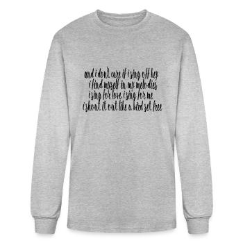 SIA Lyrics: Bird Set Free - Men's Long Sleeve T-Shirt - heather gray - Front