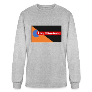 hey nineteen - Men's Long Sleeve T-Shirt - heather gray - Front