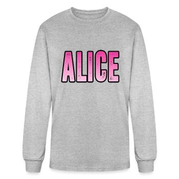 Alice personal name - Men's Long Sleeve T-Shirt - heather gray - Front